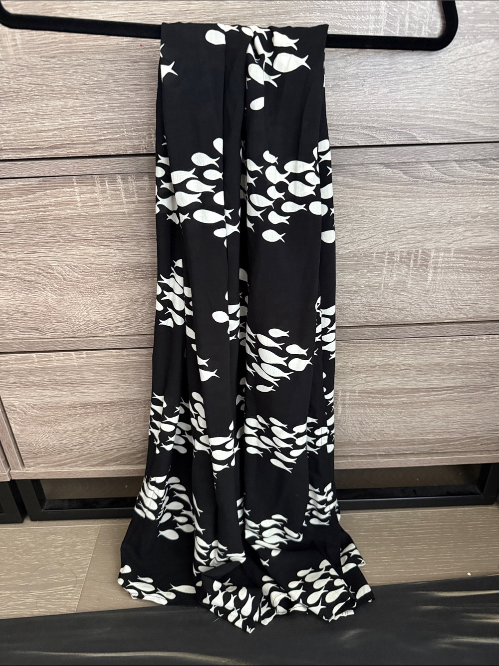 Black & White Fish Print Pareo nwot